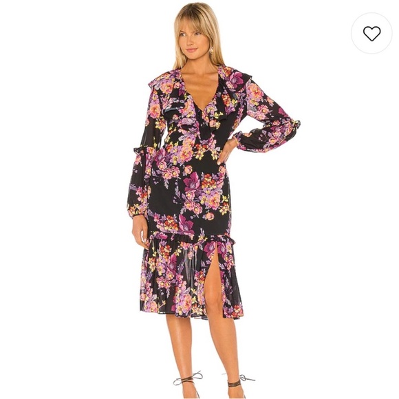 Amanda Uprichard Dresses & Skirts - Amanda Uprichard Talulah Midi Dress in Evening Blossom Floral Print Size Small